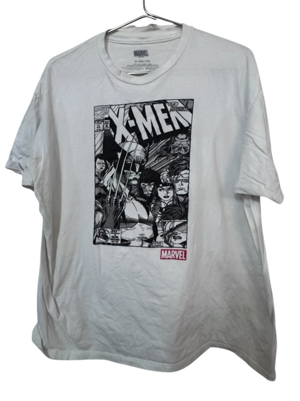 Marvel X-Men White Comic Retro Graphic Tee Men’s XXL